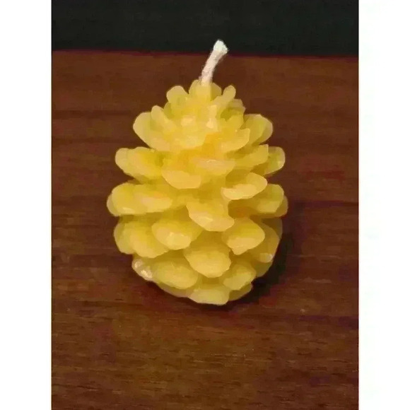 Handmade Small Pinecone Beeswax  Candle - Picture 2 of 4